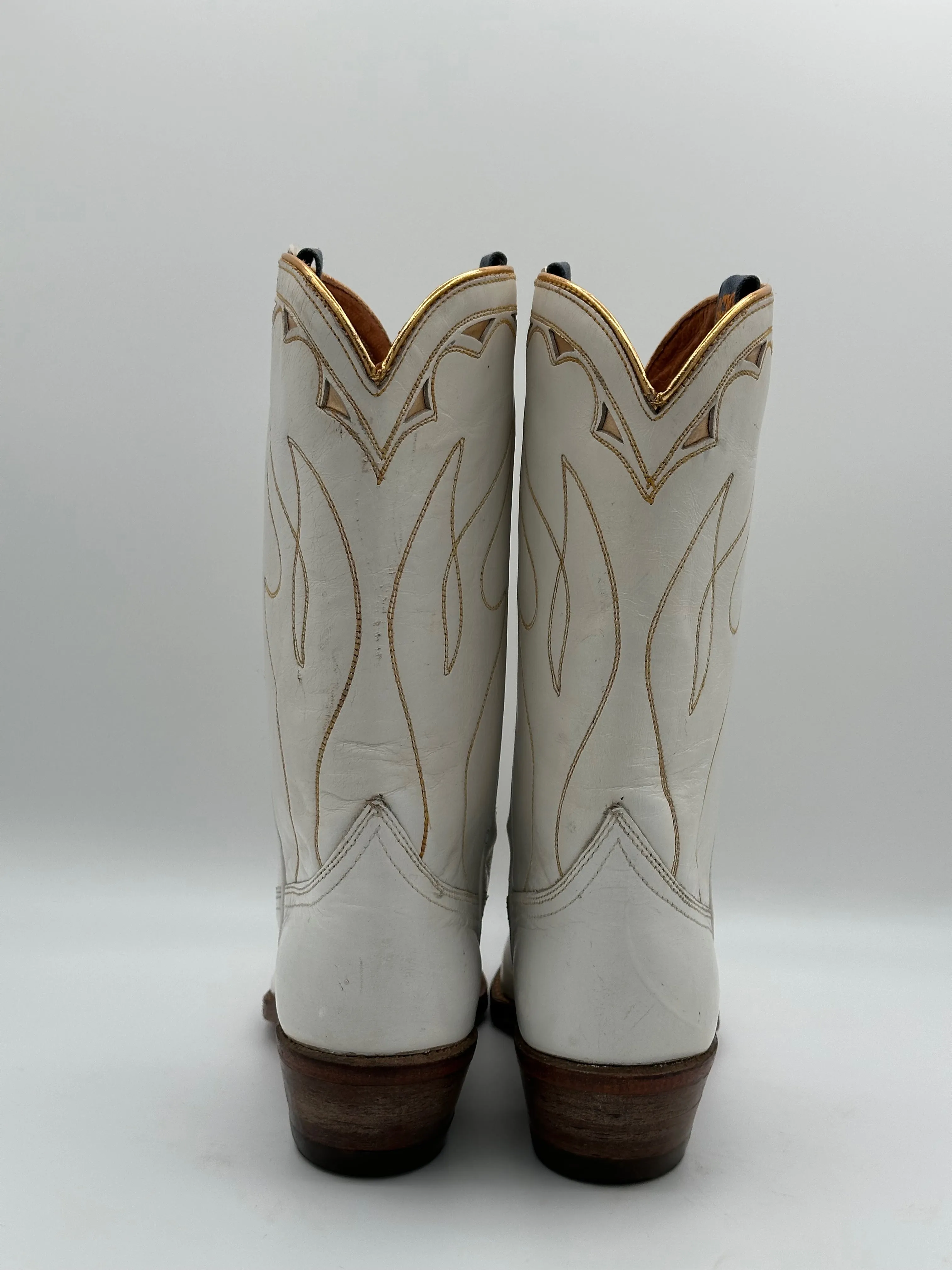 1940's ACME Golden Inlay Thunderbirds Cowgirl Boots size 6 A