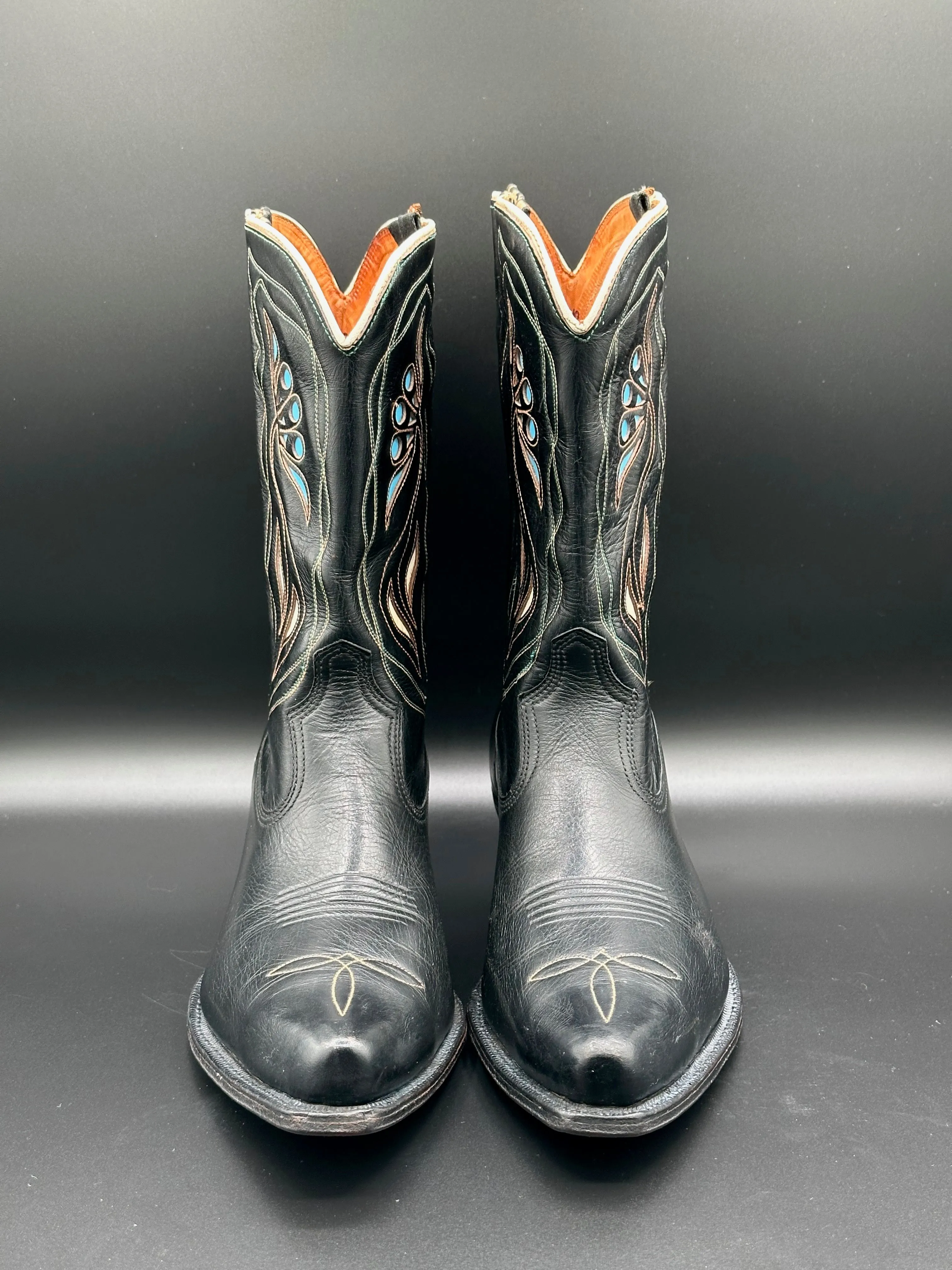 1950's ACME Butterfly Inlay Cowgirl Boots size 10 C