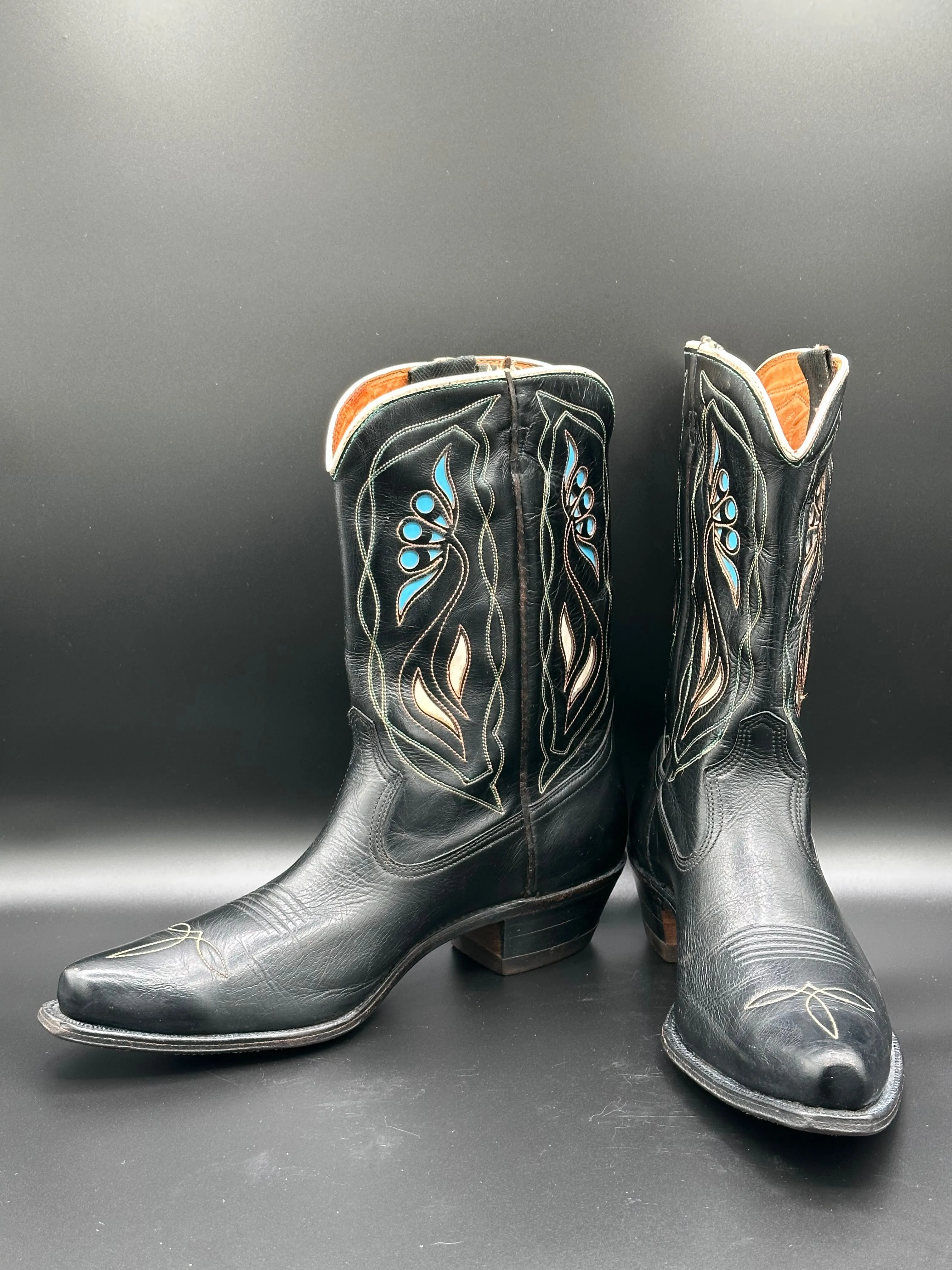 1950's ACME Butterfly Inlay Cowgirl Boots size 10 C