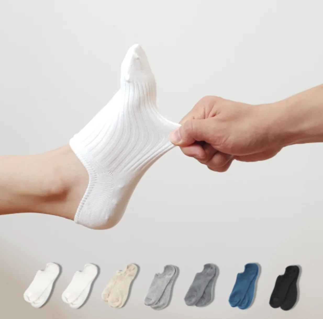 7 Pairs No-Slip No Show Socks - Low Cut Invisible Socks