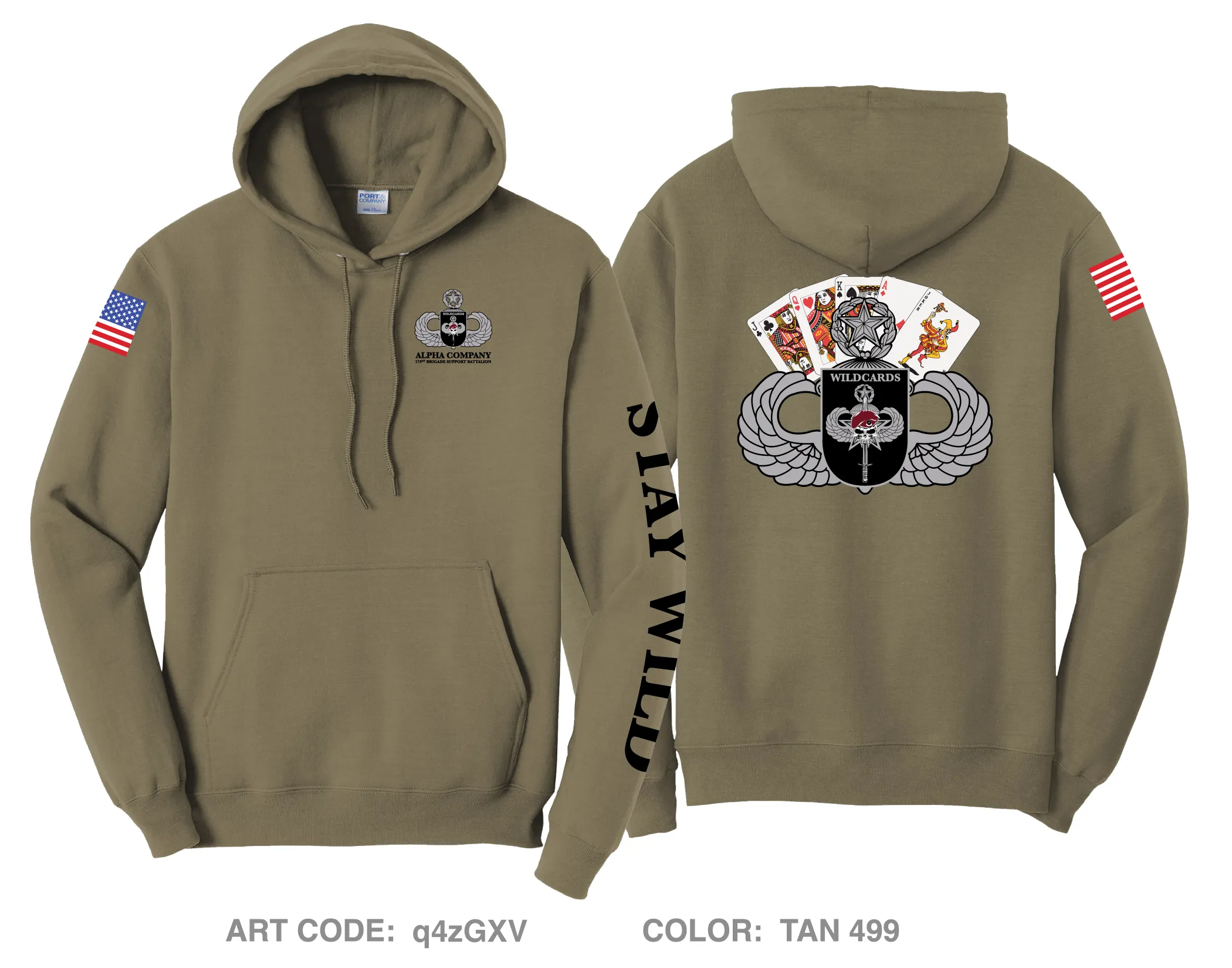 A Co. 173rd BSB Comfort Unisex Hooded Sweatshirt - q4zGXV