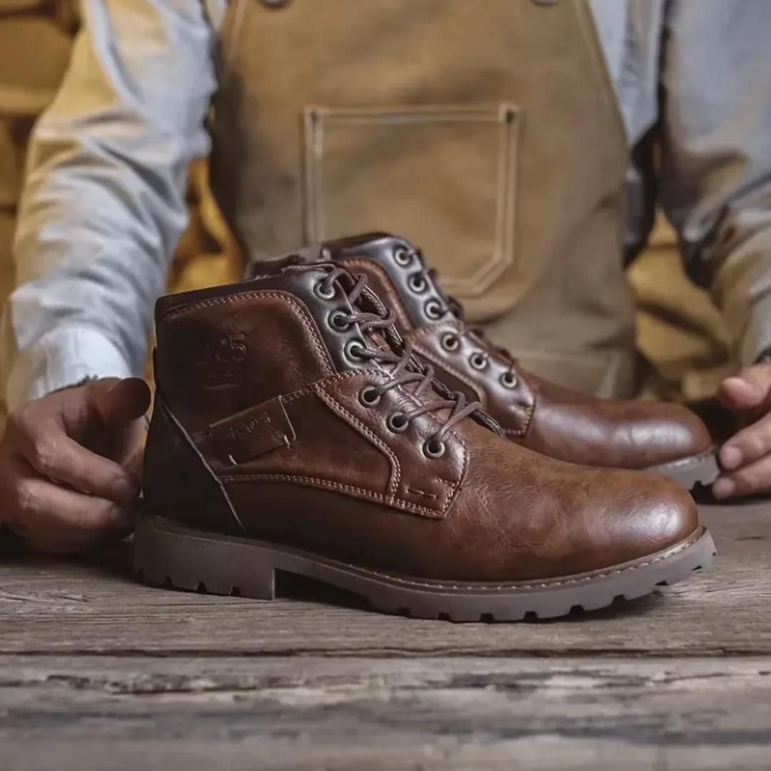 Aaron™ | Classic Vintage Leather Boots for Timeless Style