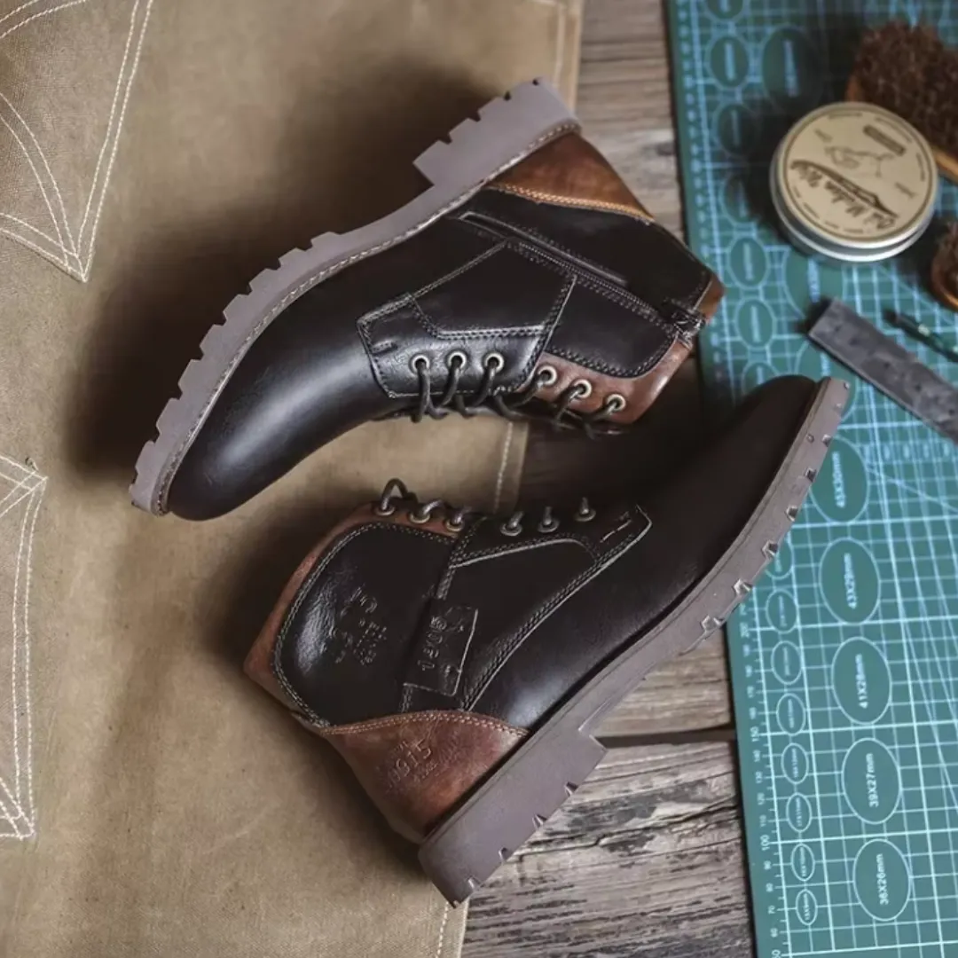 Aaron™ | Classic Vintage Leather Boots for Timeless Style
