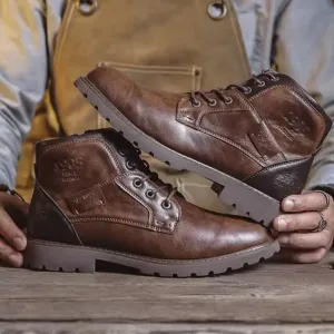 Aaron™ | Classic Vintage Leather Boots for Timeless Style