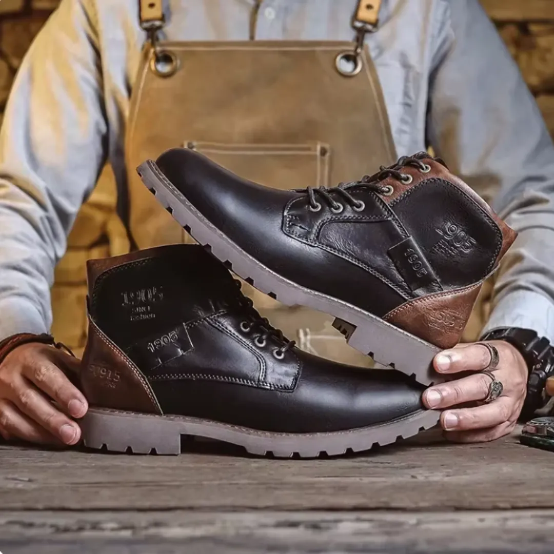 Aaron™ | Classic Vintage Leather Boots for Timeless Style
