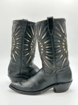 ACME Vintage Starburst Inlay Cowgirl Boots size 7.5 B