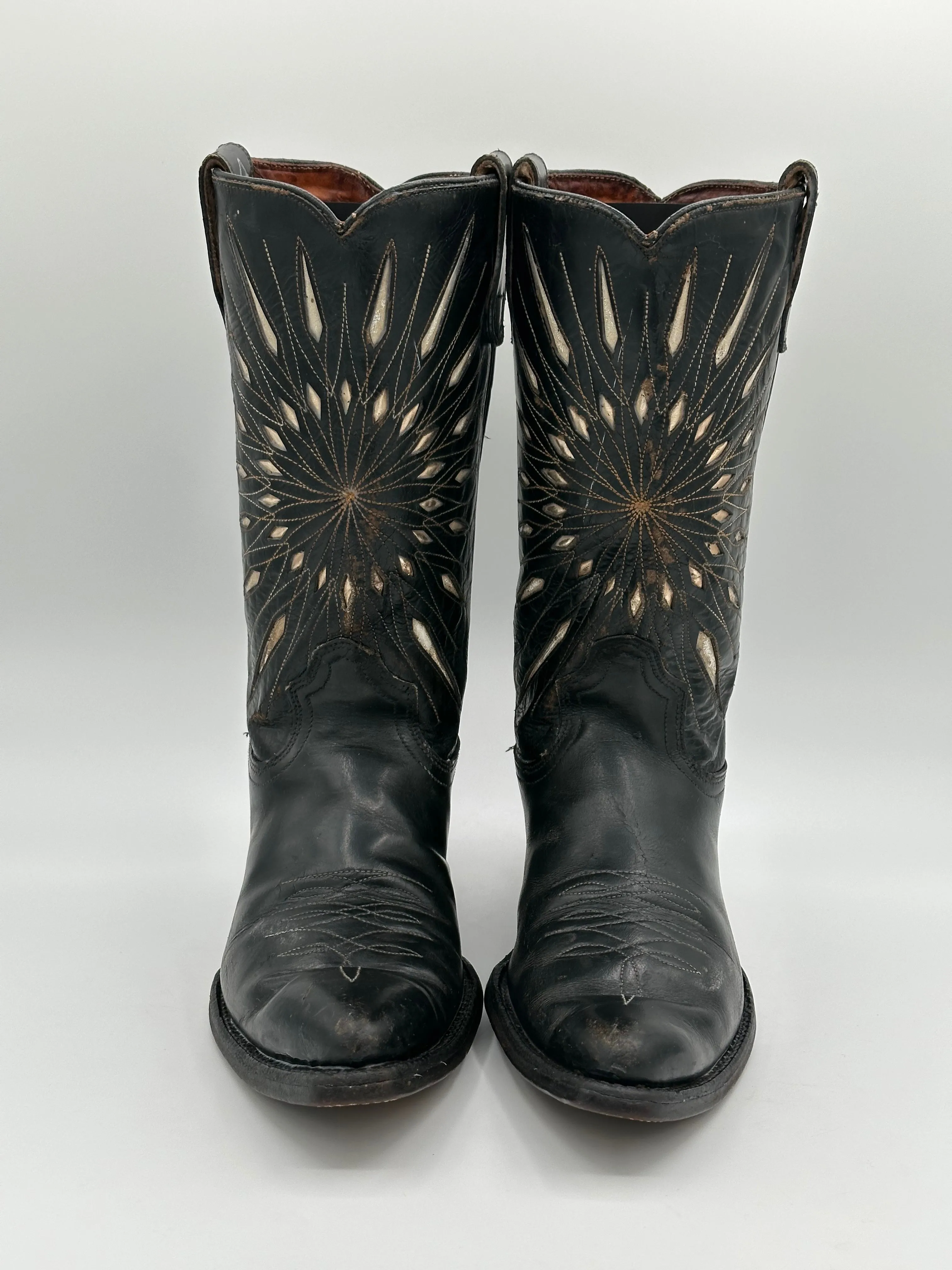 ACME Vintage Starburst Inlay Cowgirl Boots size 7.5 B