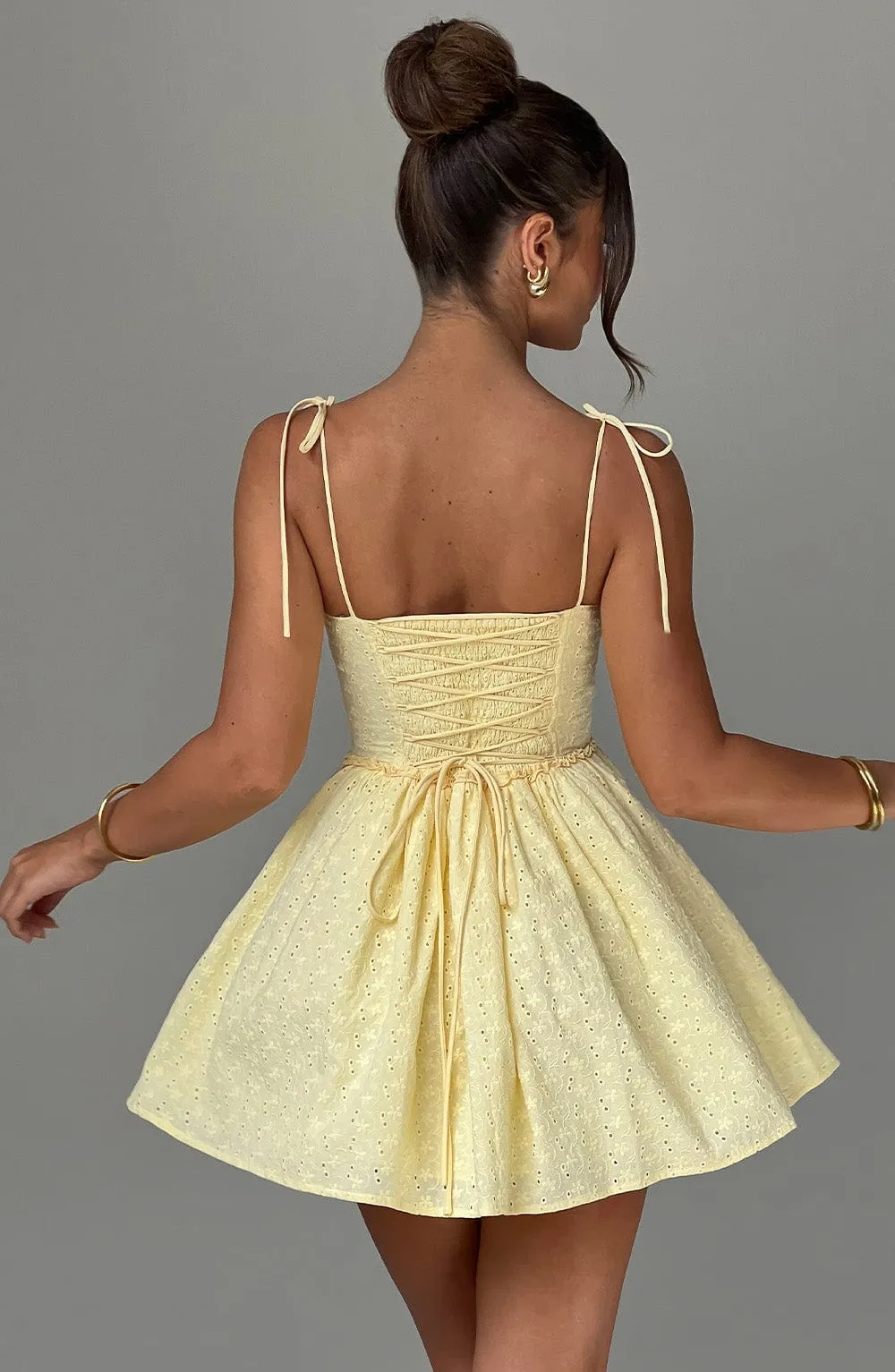 Amelia Mini Dress - Lemon