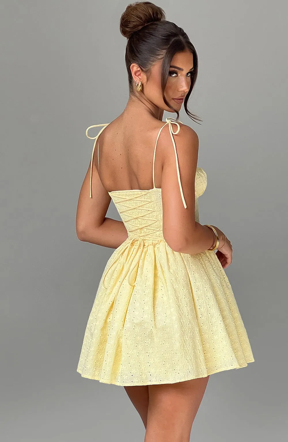 Amelia Mini Dress - Lemon