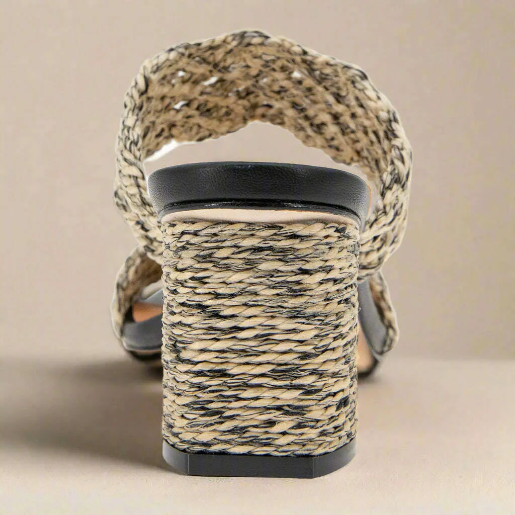 ANDRE ASSOUS - Drew - Natural/Multi & Natural/Black Raffia