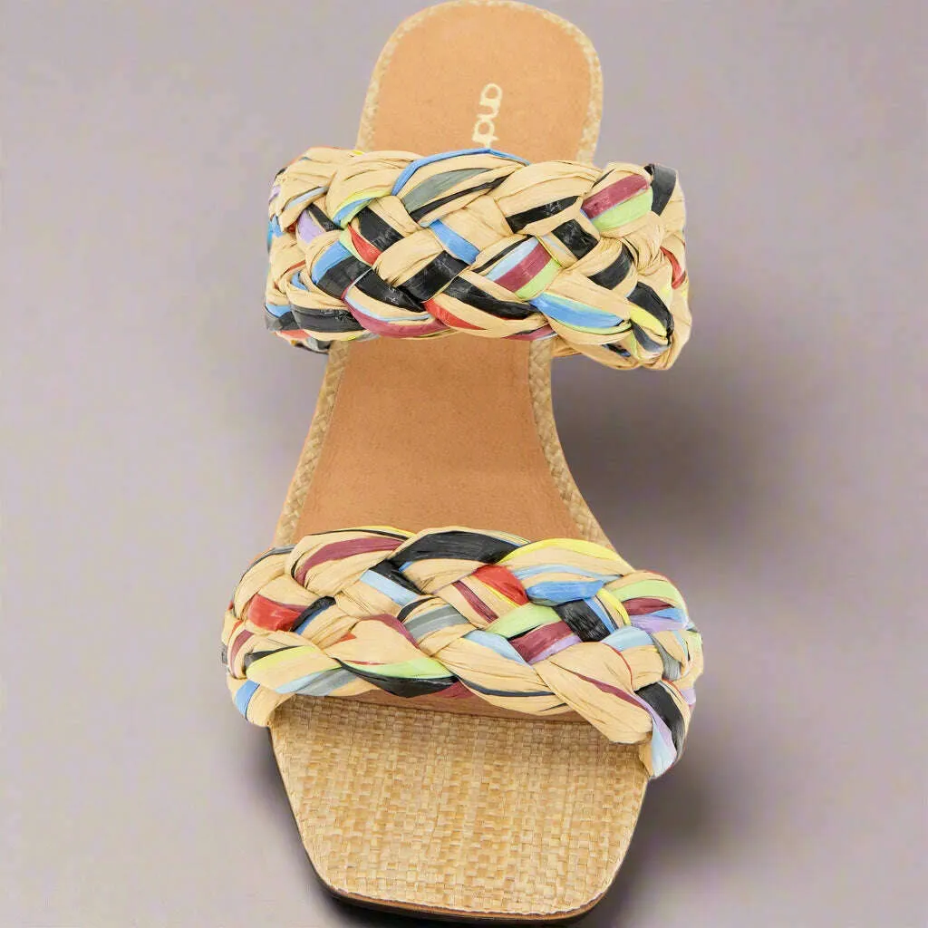 ANDRE ASSOUS - Drew - Natural/Multi & Natural/Black Raffia