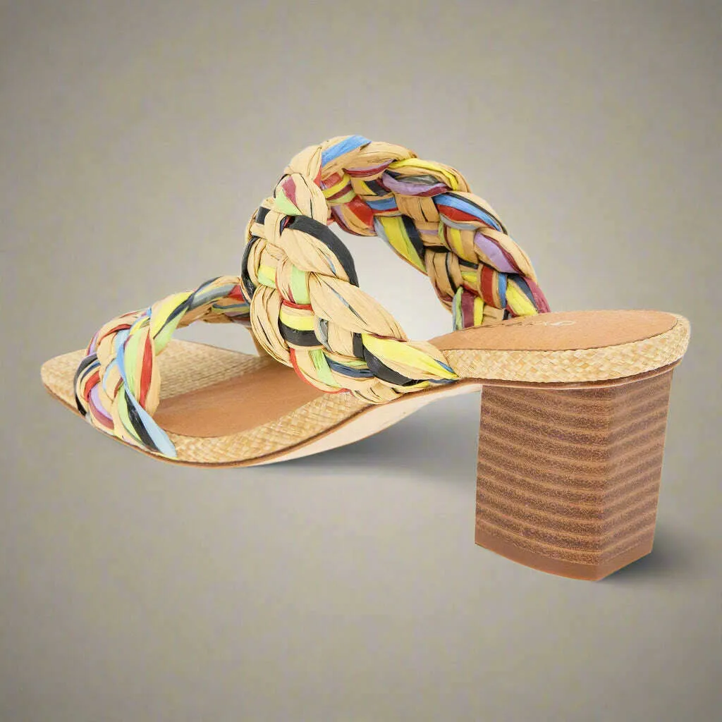 ANDRE ASSOUS - Drew - Natural/Multi & Natural/Black Raffia