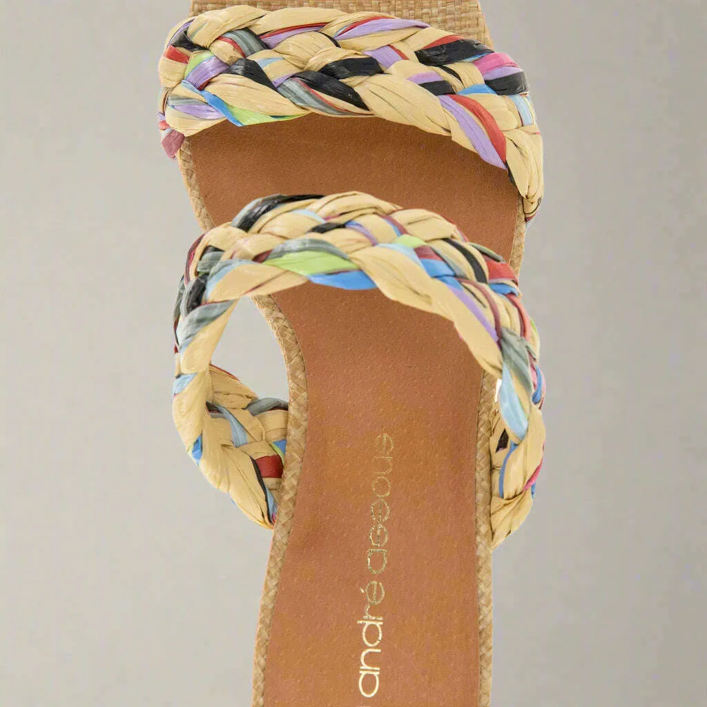 ANDRE ASSOUS - Drew - Natural/Multi & Natural/Black Raffia