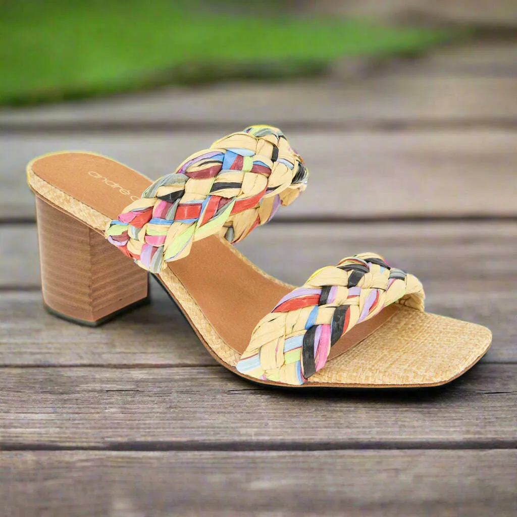 ANDRE ASSOUS - Drew - Natural/Multi & Natural/Black Raffia