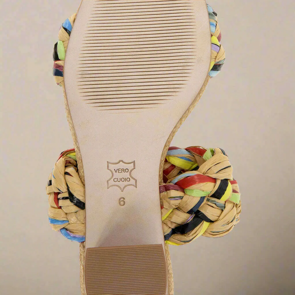 ANDRE ASSOUS - Drew - Natural/Multi & Natural/Black Raffia