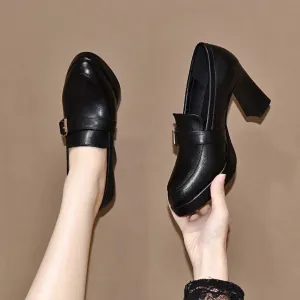 Arlena™ | Chic Block Heel Loafers