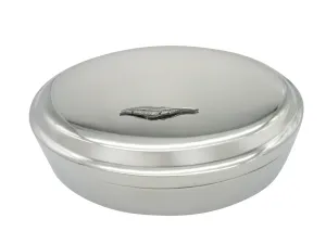 Author Quill Feather Pendant Oval Trinket Jewelry Box