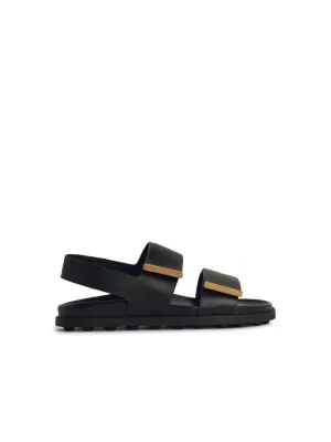 Black Leather Sandals