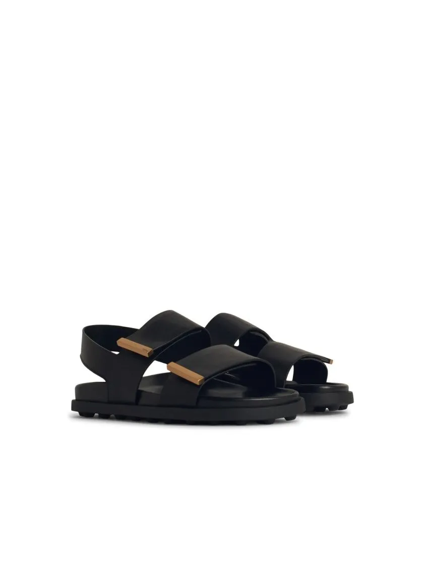 Black Leather Sandals
