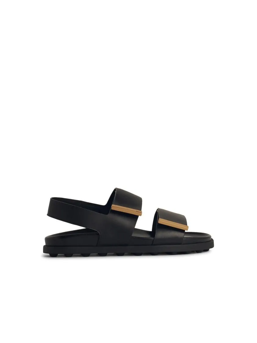Black Leather Sandals