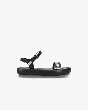 Black Suede Sandal