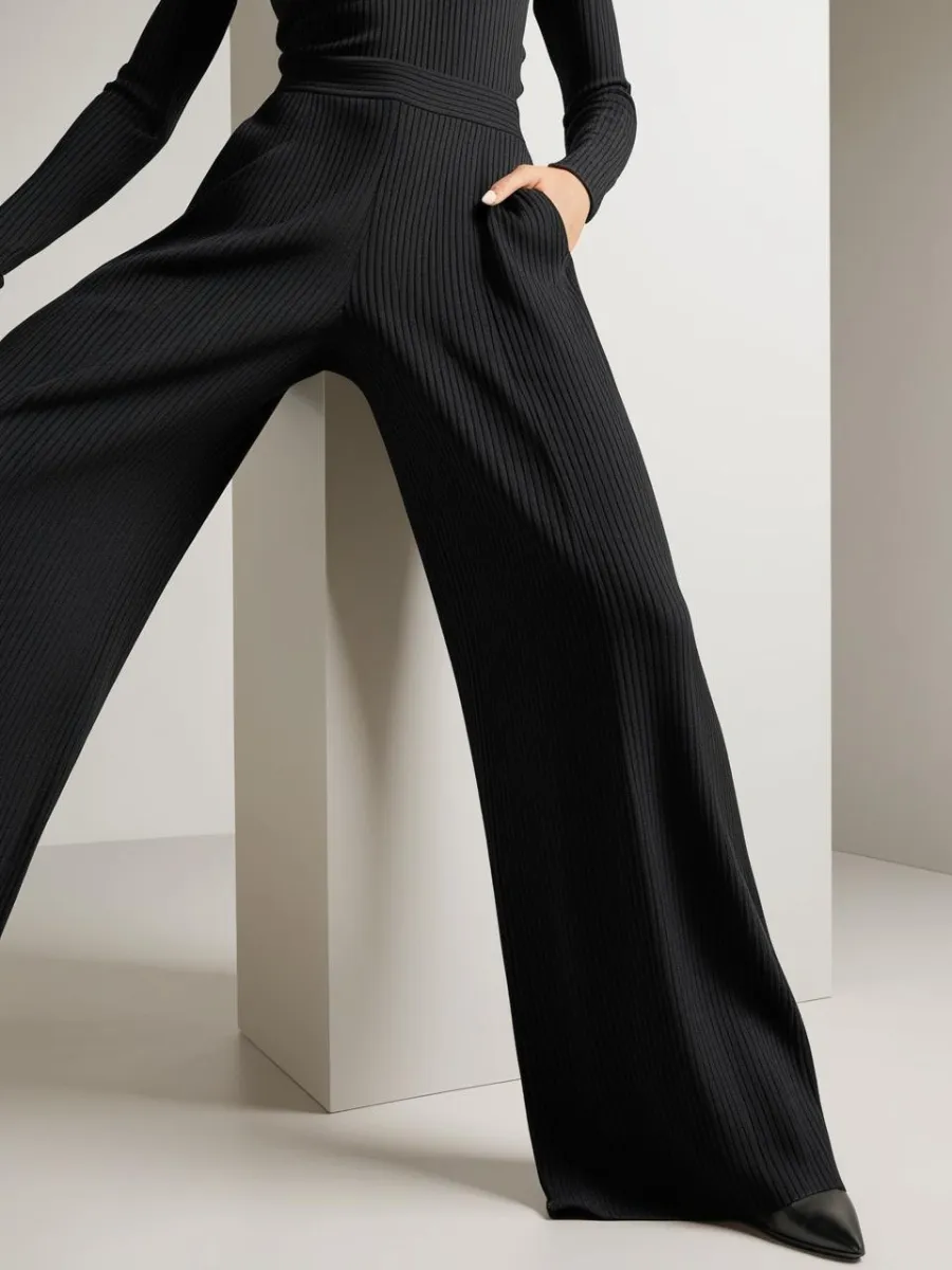 Black Trousers [WIDE LEGGED]
