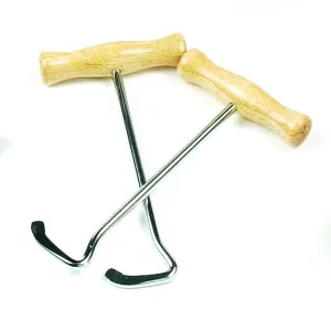 Boot Hooks with Wood Handle