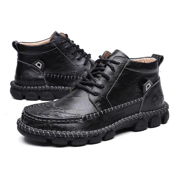 Bottes Courtes en Cuir Vintage