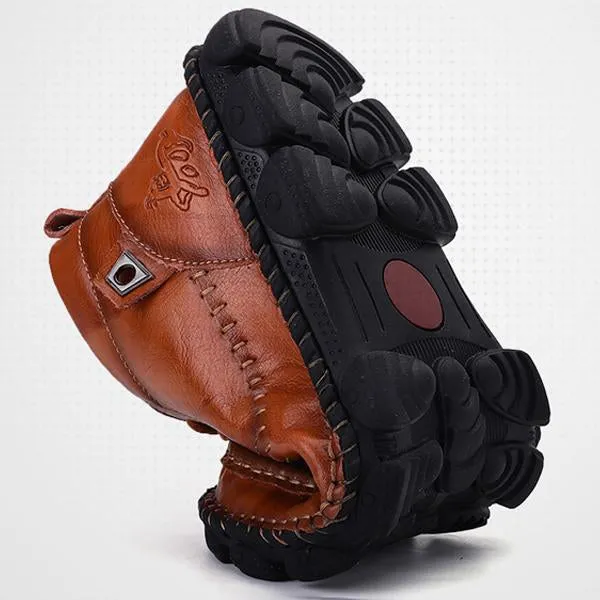 Bottes Courtes en Cuir Vintage