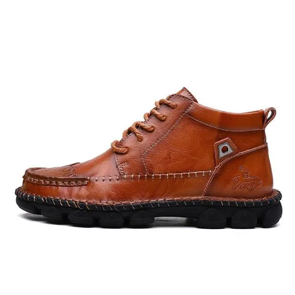 Bottes Courtes en Cuir Vintage