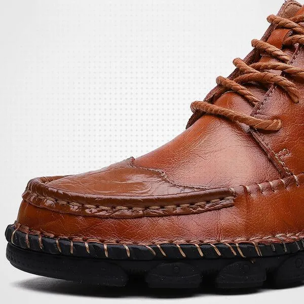 Bottes Courtes en Cuir Vintage