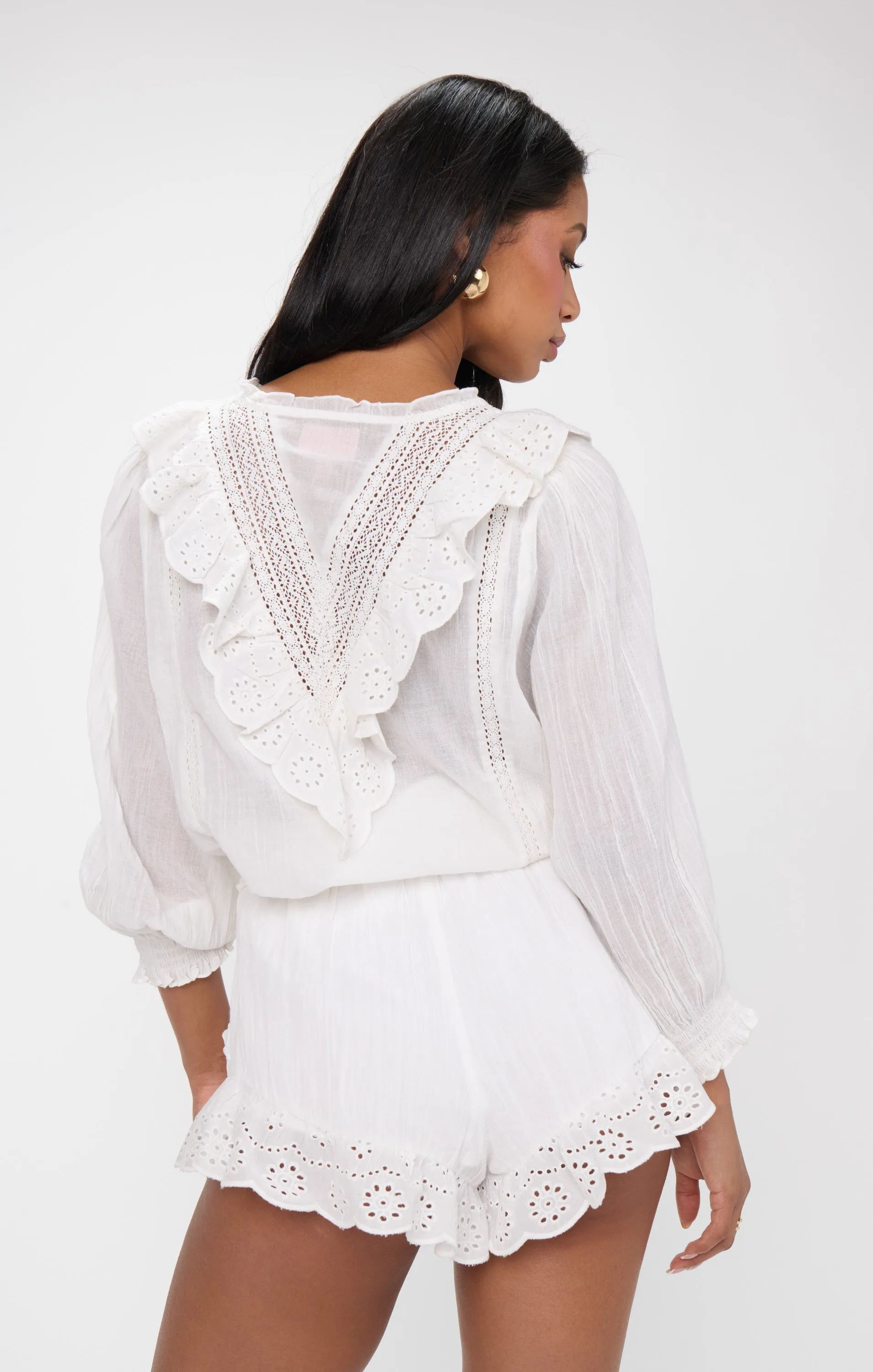 Cannes Shorts ~ White Eyelet