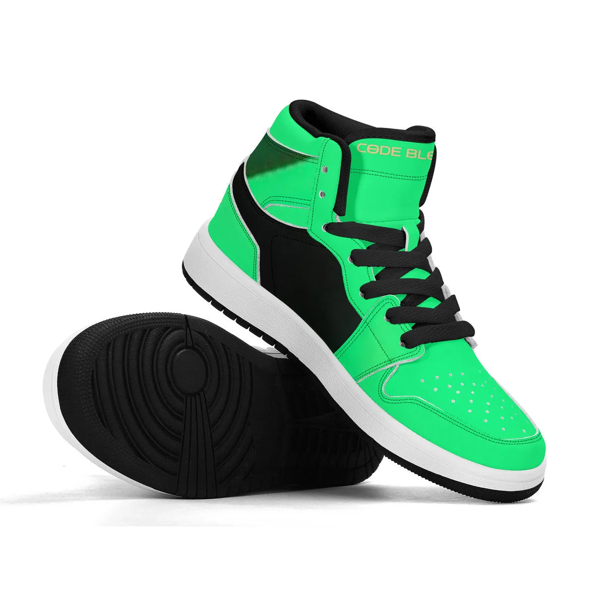 Children High-Top Synthetic Leather Sneakers