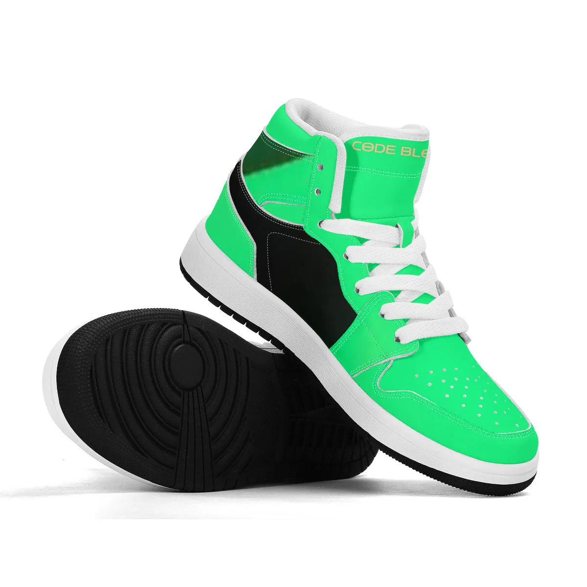 Children High-Top Synthetic Leather Sneakers