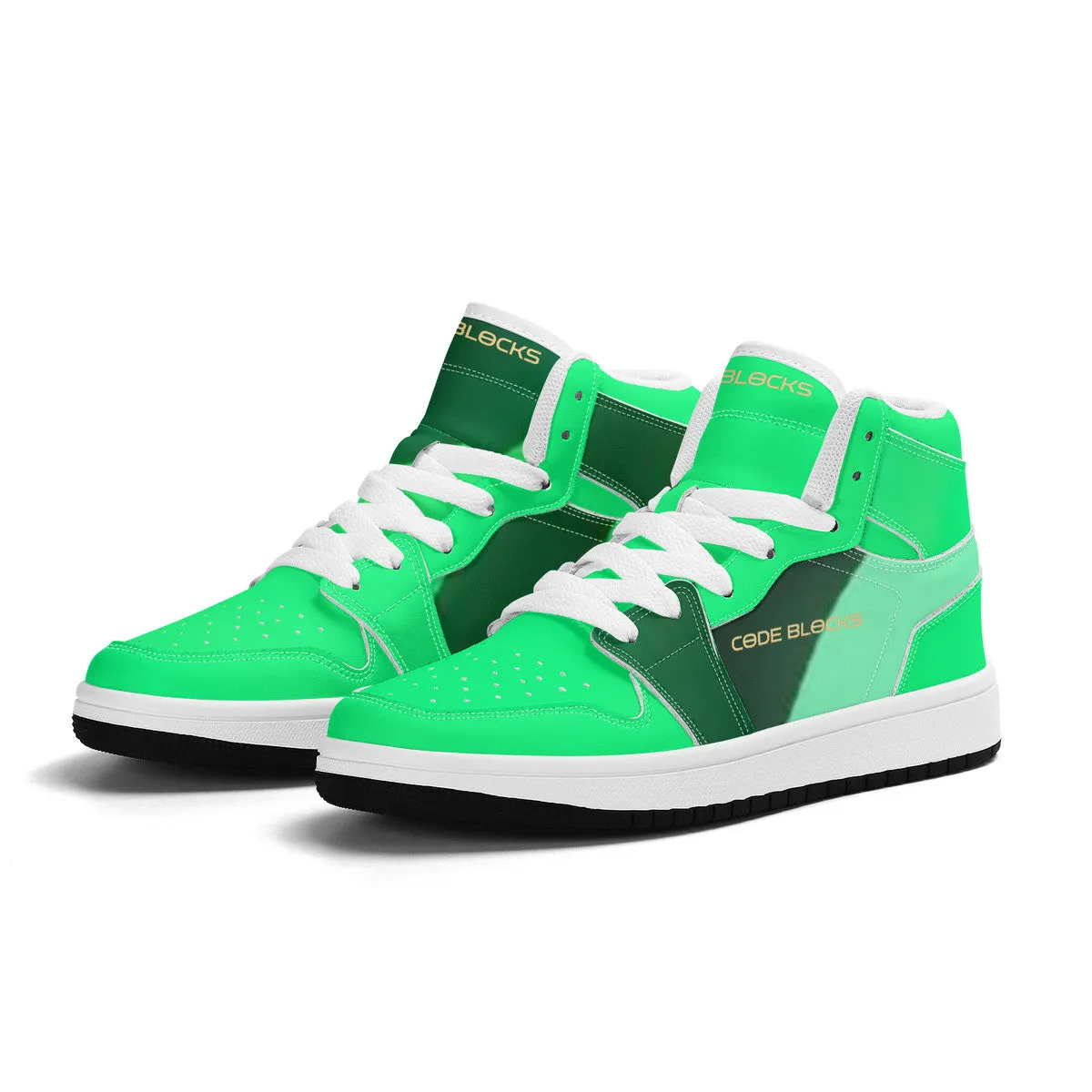 Children High-Top Synthetic Leather Sneakers