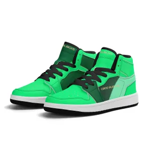 Children High-Top Synthetic Leather Sneakers