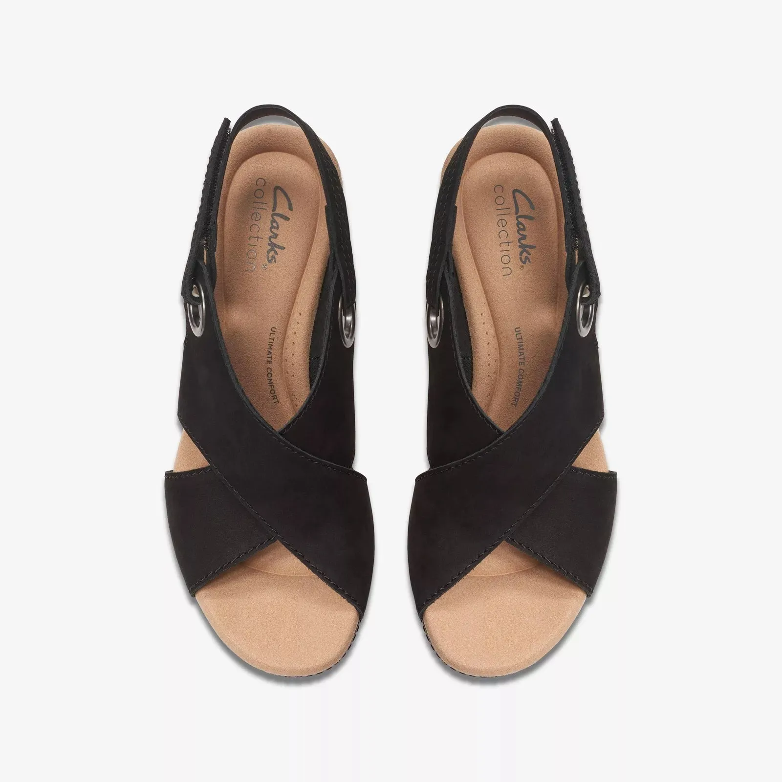 Clarks Women's Giselle Loop Black Leather 26178047