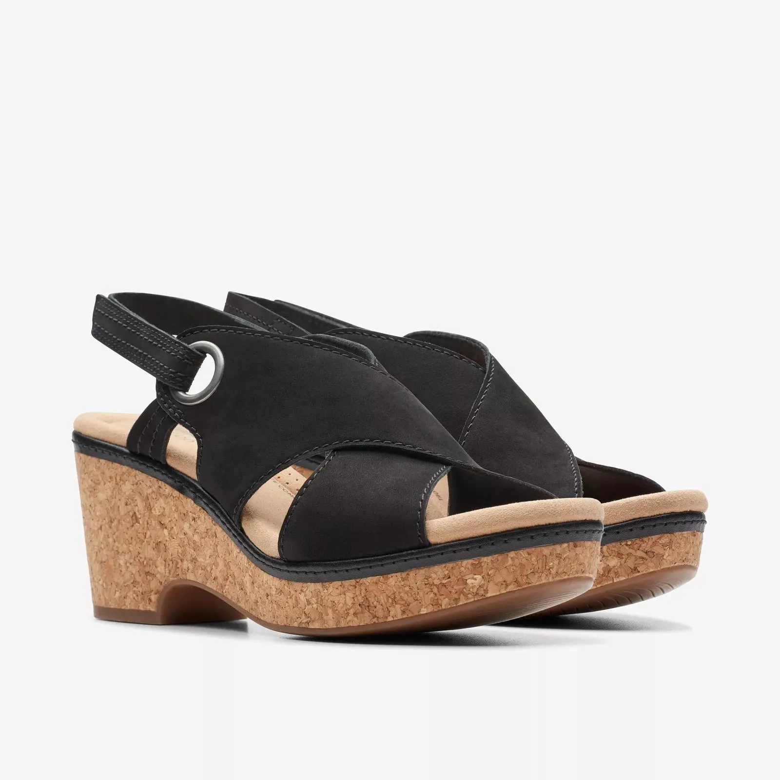 Clarks Women's Giselle Loop Black Leather 26178047