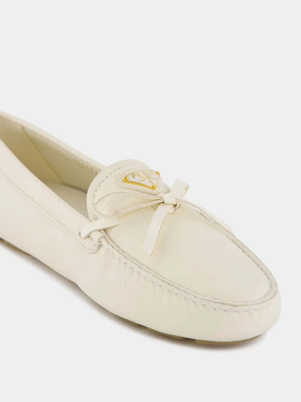 Classic White Leather Loafers