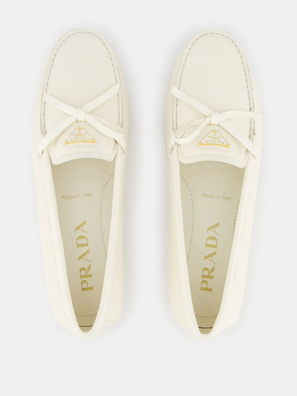 Classic White Leather Loafers