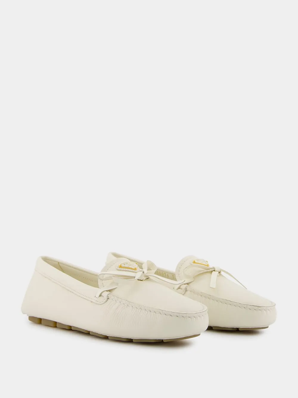 Classic White Leather Loafers