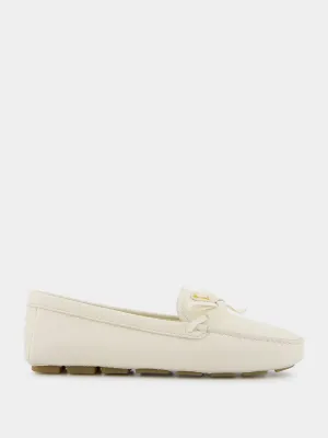Classic White Leather Loafers