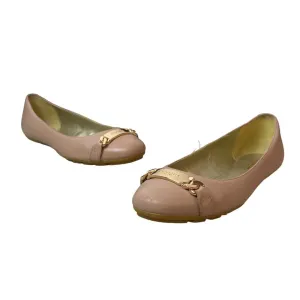 Coach Women's Warm Blush Rose Leather Bianca Pebble Grain Flats Sz 7M