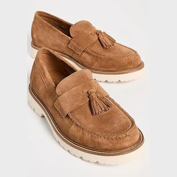 Cole Haan Mens American Classics Tassel Loafers Golden Honey/Egret C36861