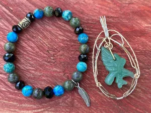 Collings Eagle Pendant/Braceler Set