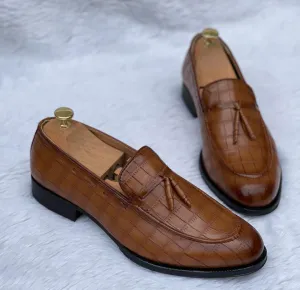 CROCO Tassel Loafer Shoes For Partywear And Casual Wear For Men