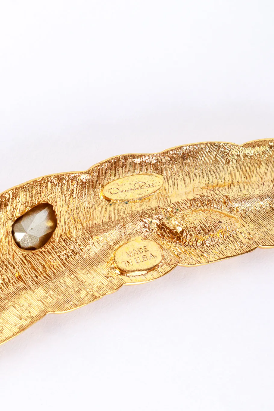 Crystal Feather Brooch