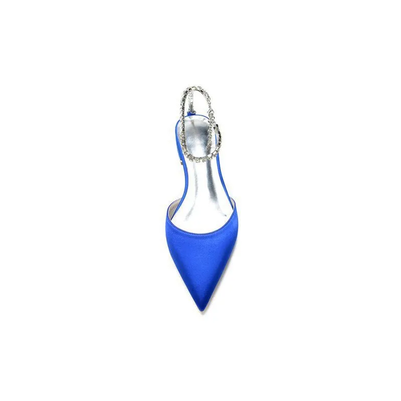 Crystal Strap Cocktail Pointed Toe Flats