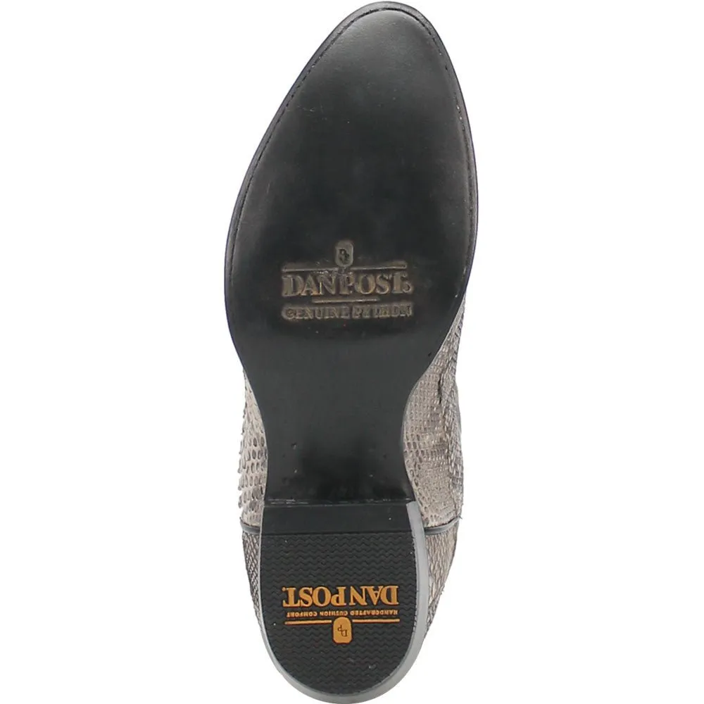 Dan Post Men’s Manning Black and Natural Python 13” Round Toe Leather Boot