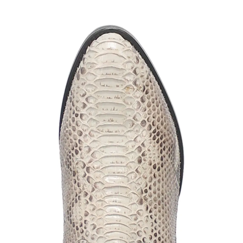 Dan Post Men’s Manning Black and Natural Python 13” Round Toe Leather Boot